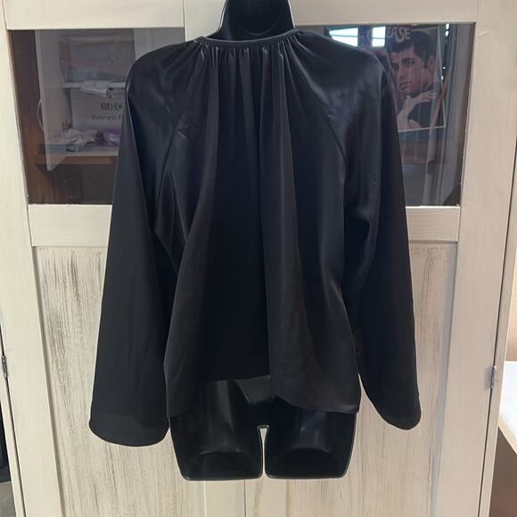 Frame Silky V-Neck Blouse - Picture 3 of 6